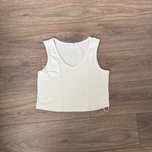 Cream Sleeveless Women's Top